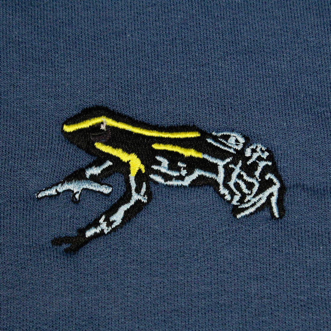 Sky-Blue Poison Frog Embroidered Crewneck