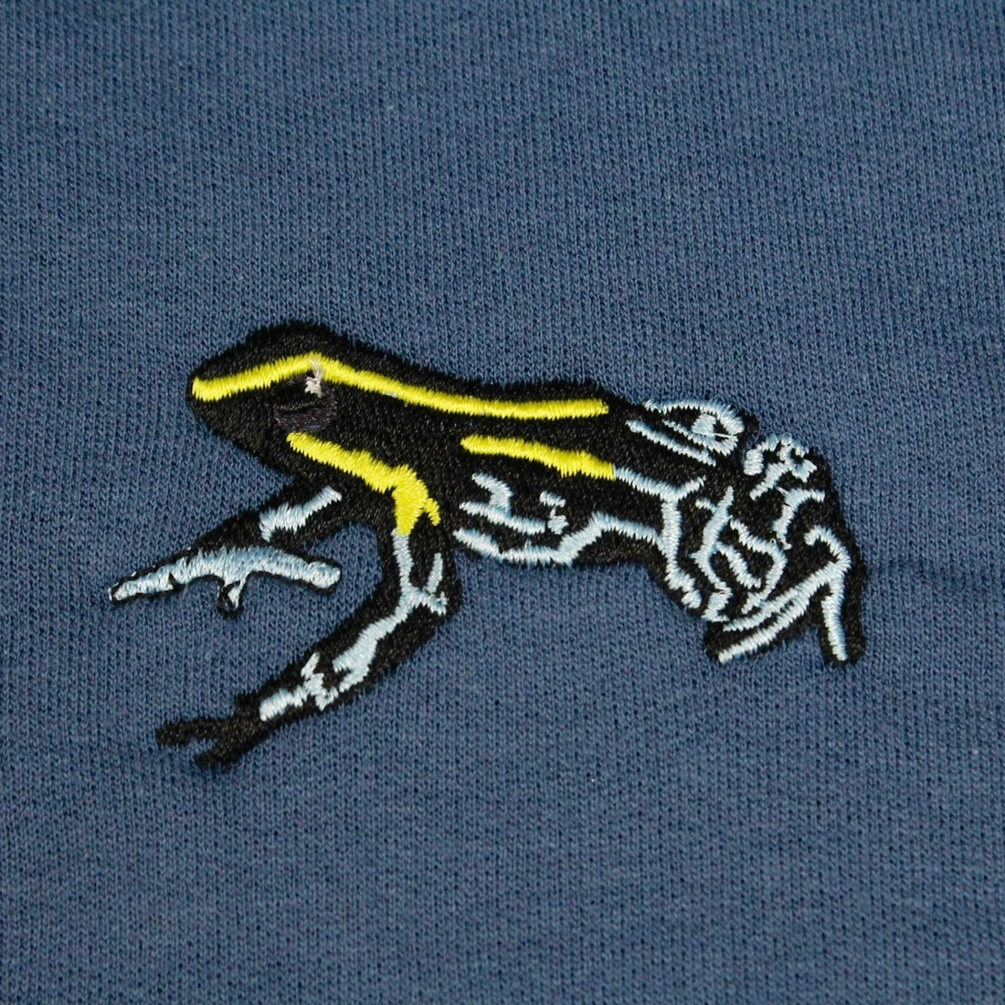 Sky-Blue Poison Frog Embroidered T-shirt