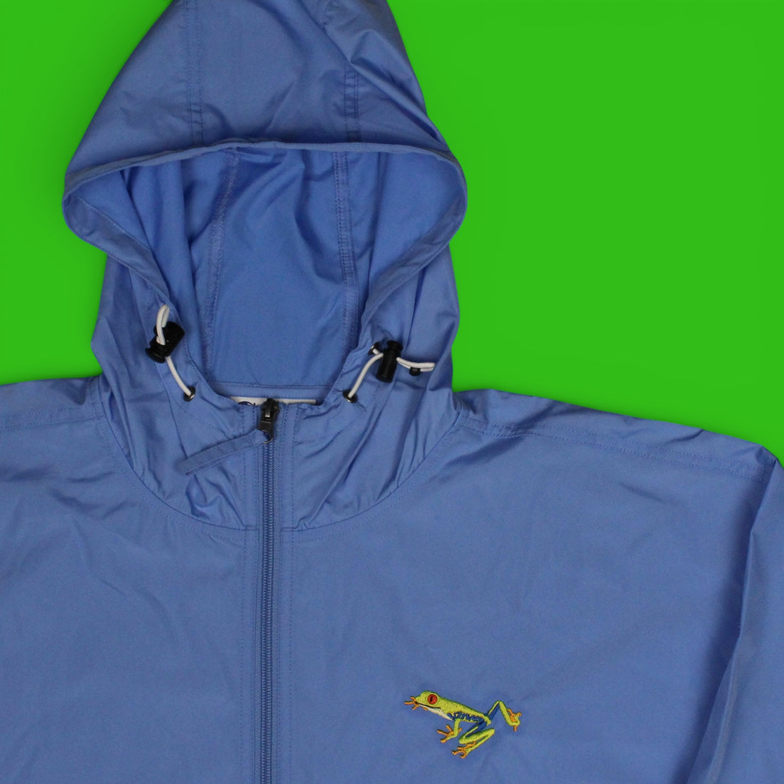 Red-Eyed Tree Frog Embroidered Champion Anorak Jacket