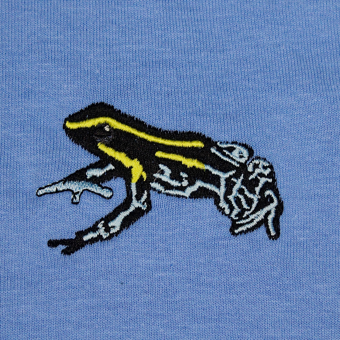 YOUTH Sky Blue Poison Frog Embroidered T-shirt