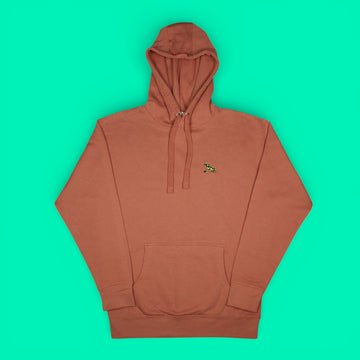 Green and Black Poison Dart Frog Embroidered Hoodie