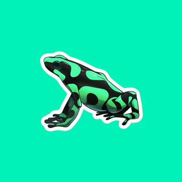 Green and Black Poison Dart Frog Magnet