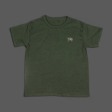 YOUTH Gray Tree Frog Embroidered T-shirt