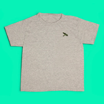 YOUTH Green and Black Poison Dart Frog Embroidered T-shirt