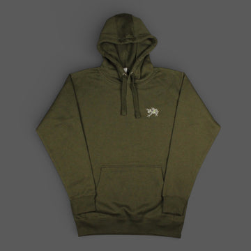 Gray Tree Frog Embroidered Hoodie