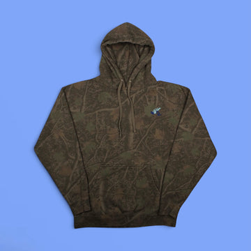 Blue Poison Dart Frog Deadwood Camo Hoodie